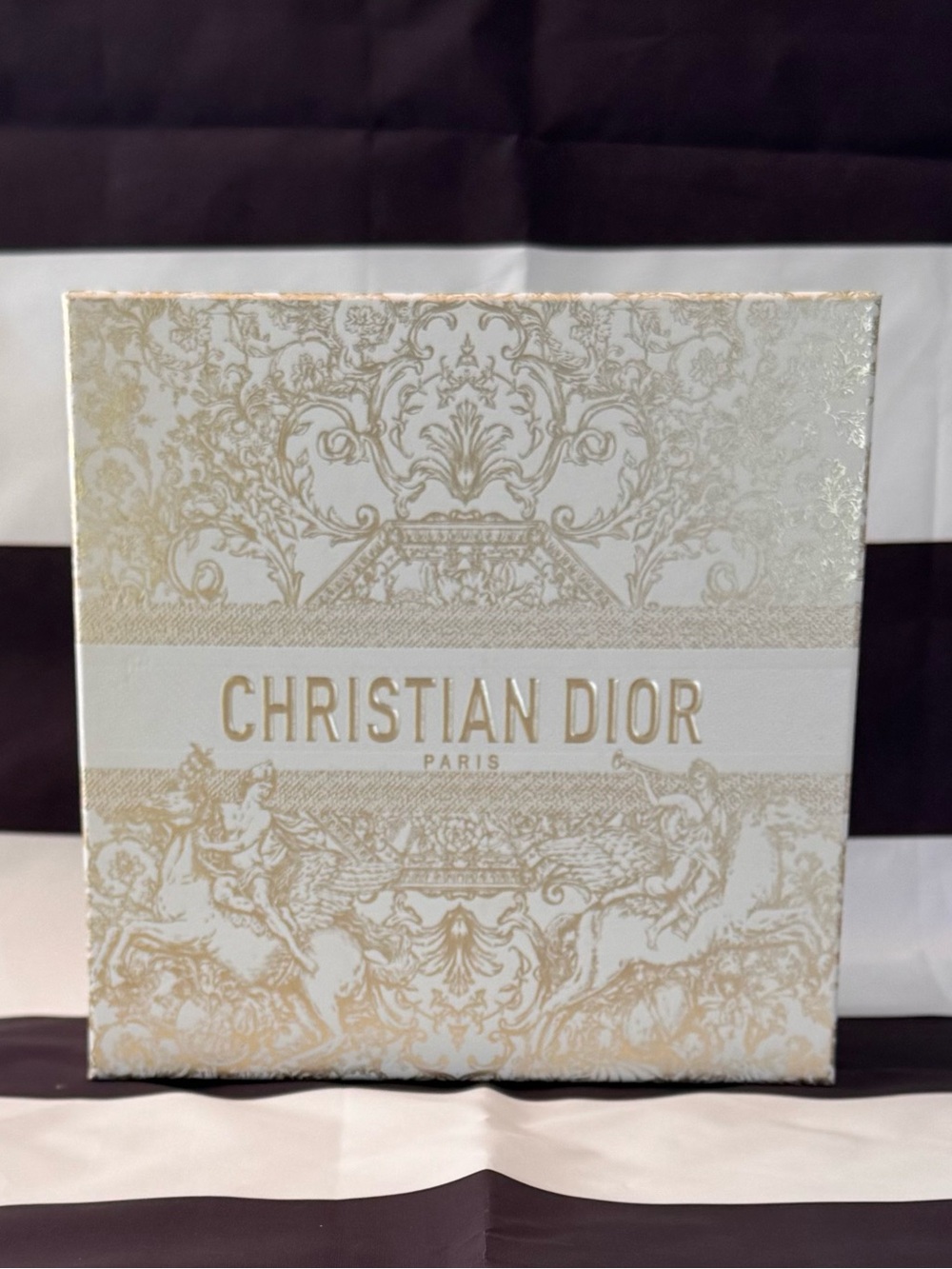 Dior Cream and Gold Ornate Presentation Box